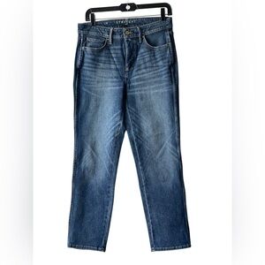 White House Black Market high rise Straight Leg Blue Jeans
